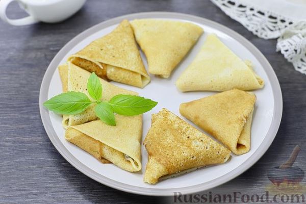 Блины, фаршированные сельдью и яйцами (на ряженке)