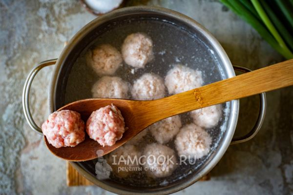 Сырный суп с грибами и фрикадельками (с плавленым сыром)